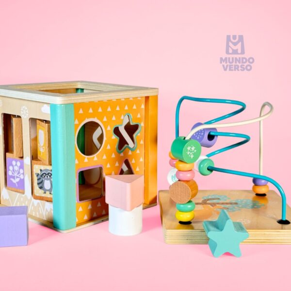 CUBO JUGUETE EDUCATIVO MONTESSORI DE MADERA