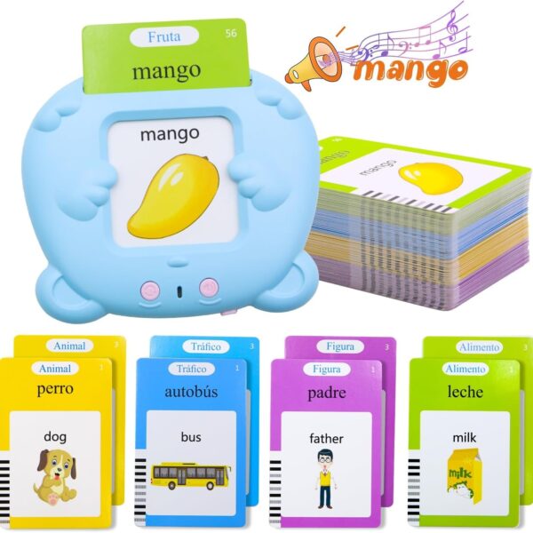 Lector de tarjetas audible Montessori ingles español