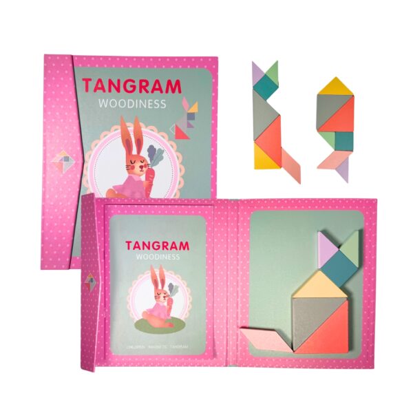 Rompecabezas Magnético Tangram Pensamiento Matemático Rosa