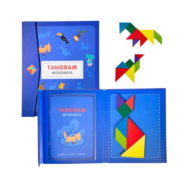 Rompecabezas Magnético Tangram Pensamiento Matemático Azul